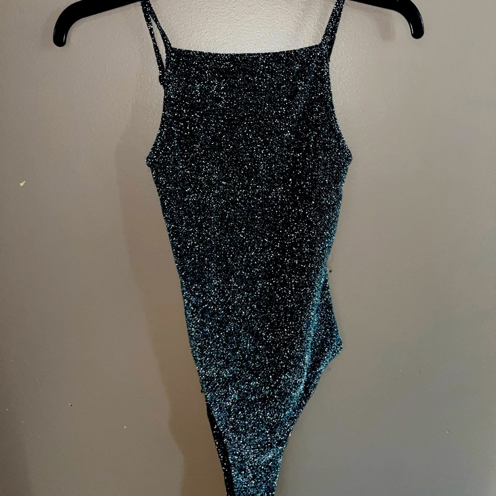 DIVIDED H&M womens shimmer bodysuit